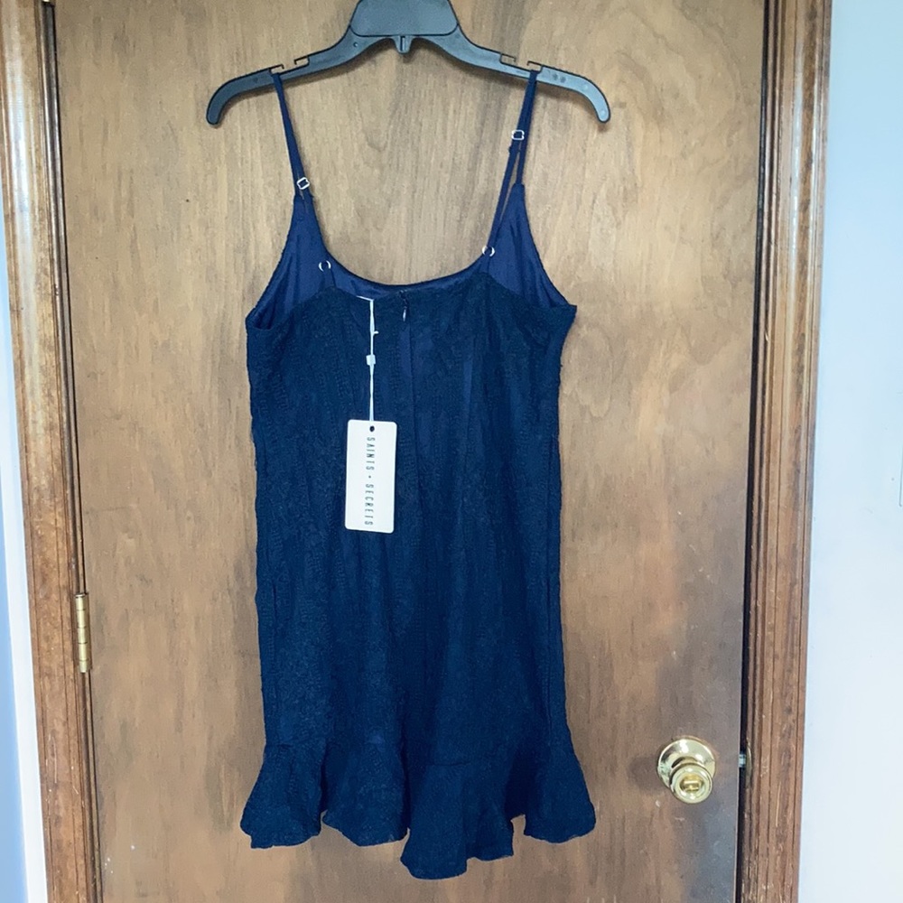 Saints & Secrets navy blue dress size L - Picture 12 of 17